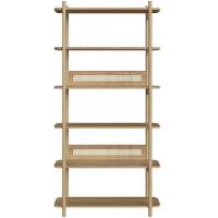 Estante Livreiro Home Office E Mesa Escrivaninha Pés Madeira Moss A03 Hanover Roble - 2