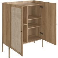 Armário Bar Para Sala 2 Portas 93cm Pés Madeira Moss A03 Hanover Roble - 3