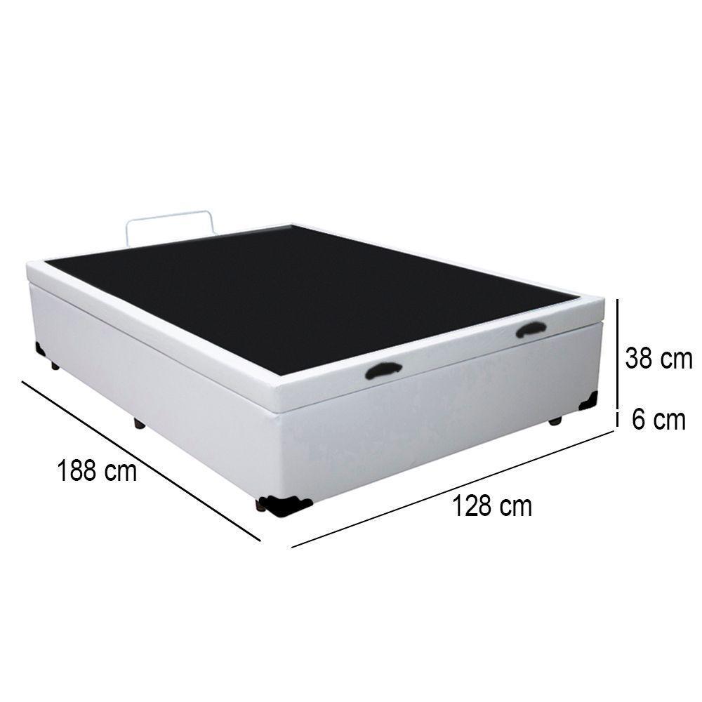 Cama Box Baú Viúva Sereneprime Sintético Branco 44x128x188 - 5