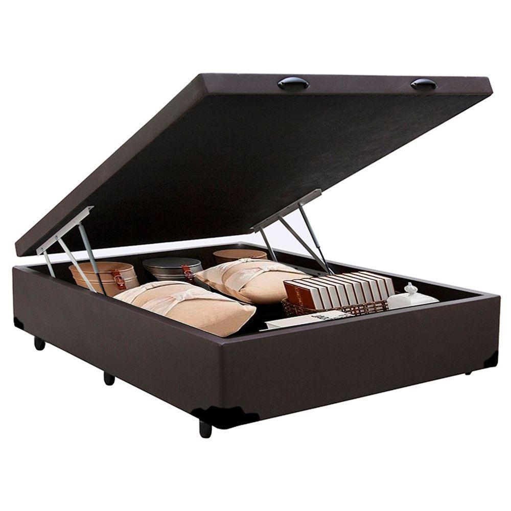 Cama Box Baú Viúva Sereneprime Sintético Marrom 44x128x188 - 3