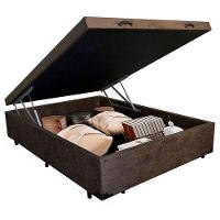 Cama Box Baú Viúva Sereneprime Suede Marrom 44x128x188 - 3