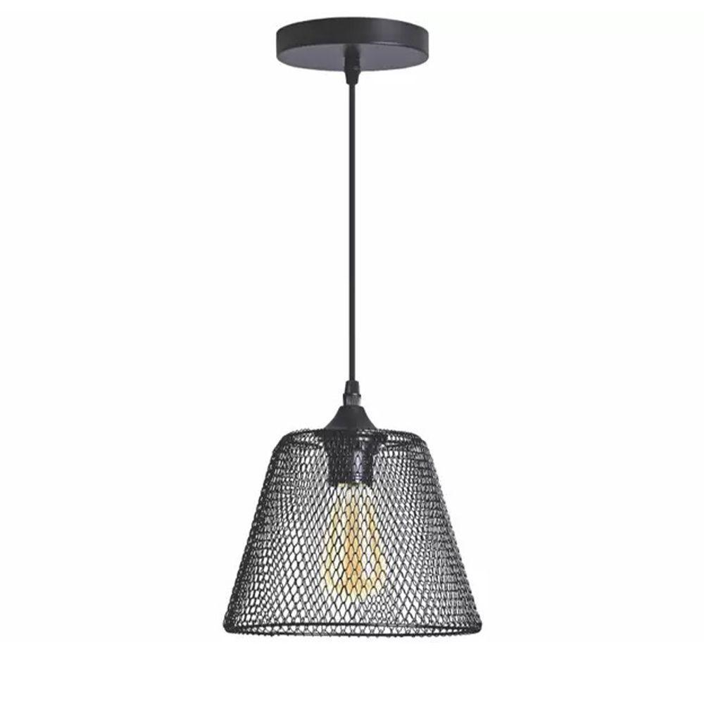 Lustre Cupula Abajur Pendente Aramado Metal Decoraçao - 1