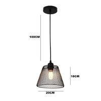 Lustre Cupula Abajur Pendente Aramado Metal Decoraçao - 5