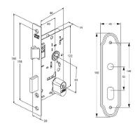 Fechadura Externa Fano 803-03 Com Espelho Inox - Stam - 2