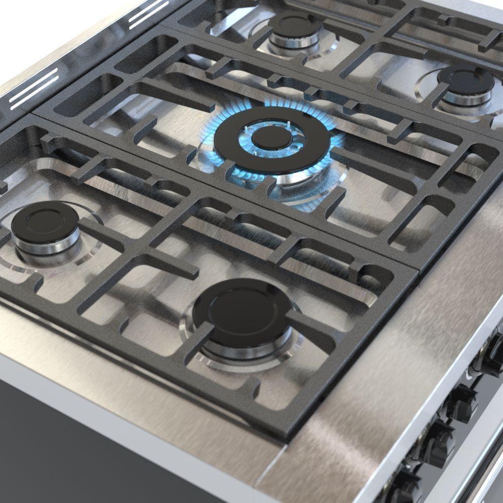 Fogão 5 Bocas Venax Temis A Gás Mesa De Inox 127V Preto - 5