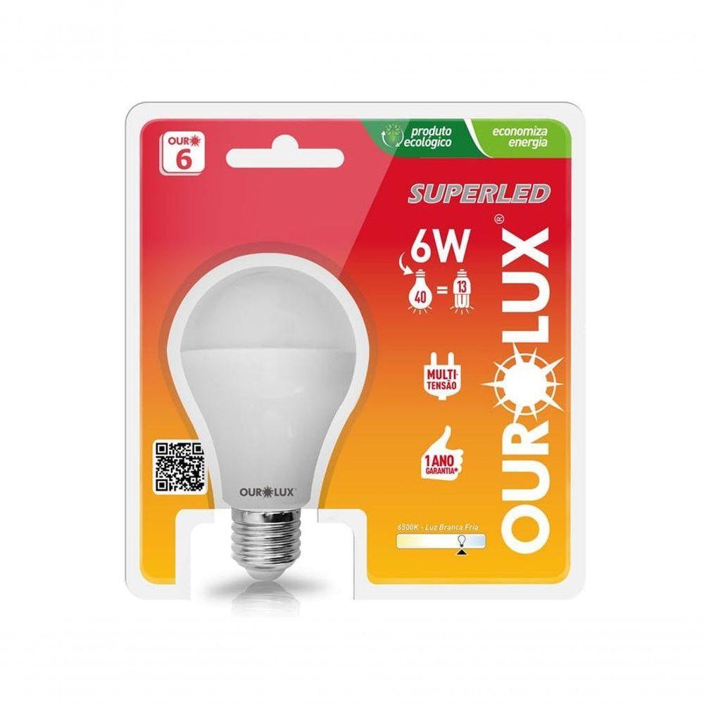 Lâmpada Superled Ouro 6w Bivolt 6500k - Ourolux - 3