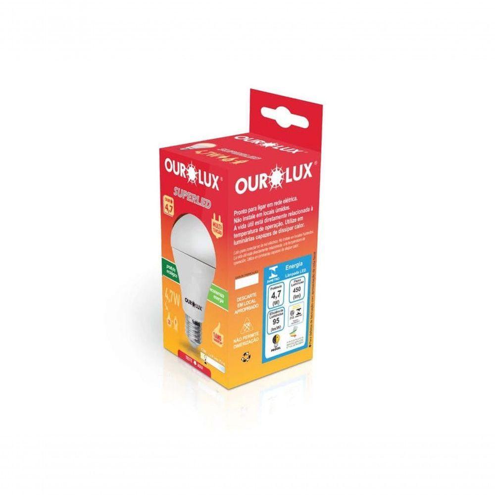 Lâmpada Superled Bulbo Ouro 4,7w Bivolt 6500k - Ourolux - 3