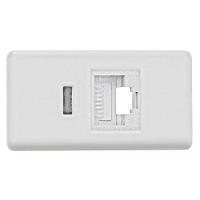 Módulo Tomada De Transmissão De Dados Rj 45 Cat 6 Branco - Tramontina - 2