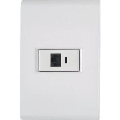 Conjunto 4 X 2 Com 1 Tomada Rj45 Cat, 6 Liz Branco - Tramontina