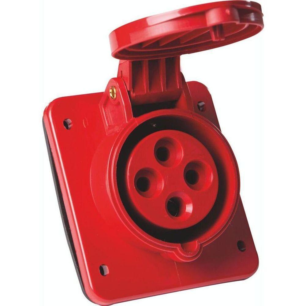 Tomada De Embutir Industrial 3p+t 32 A 380-415 Vca 6 H - Tramontina - 1