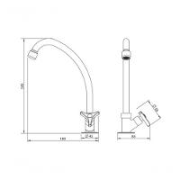 Torneira Para Cozinha De Mesa Com Bica Móvel Way Cromado 1/2 - 2