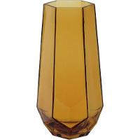 Vaso Decorativo Enfeite Casa Geométrico Home&co Vidro 20x7x7cm âmbar - 1