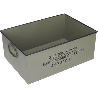 Caixa Decorativa Organizadora Home&co Metal 12x30x21cm Cinza
