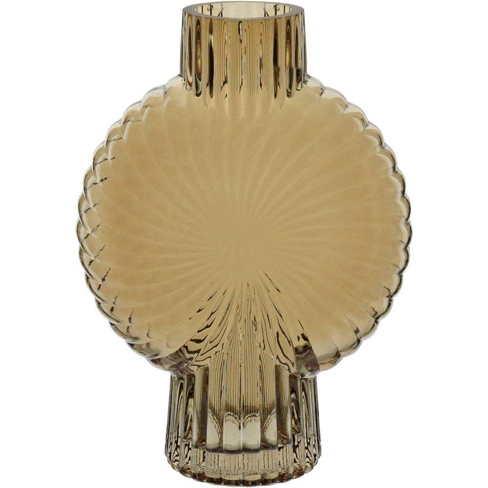 Vaso Decorativo Enfeite Casa Caracol Home&co Vidro 24x17x6cm âmbar - 1