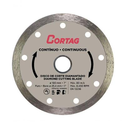 Disco De Corte Diamantado Contínuo 180mm - Cortag