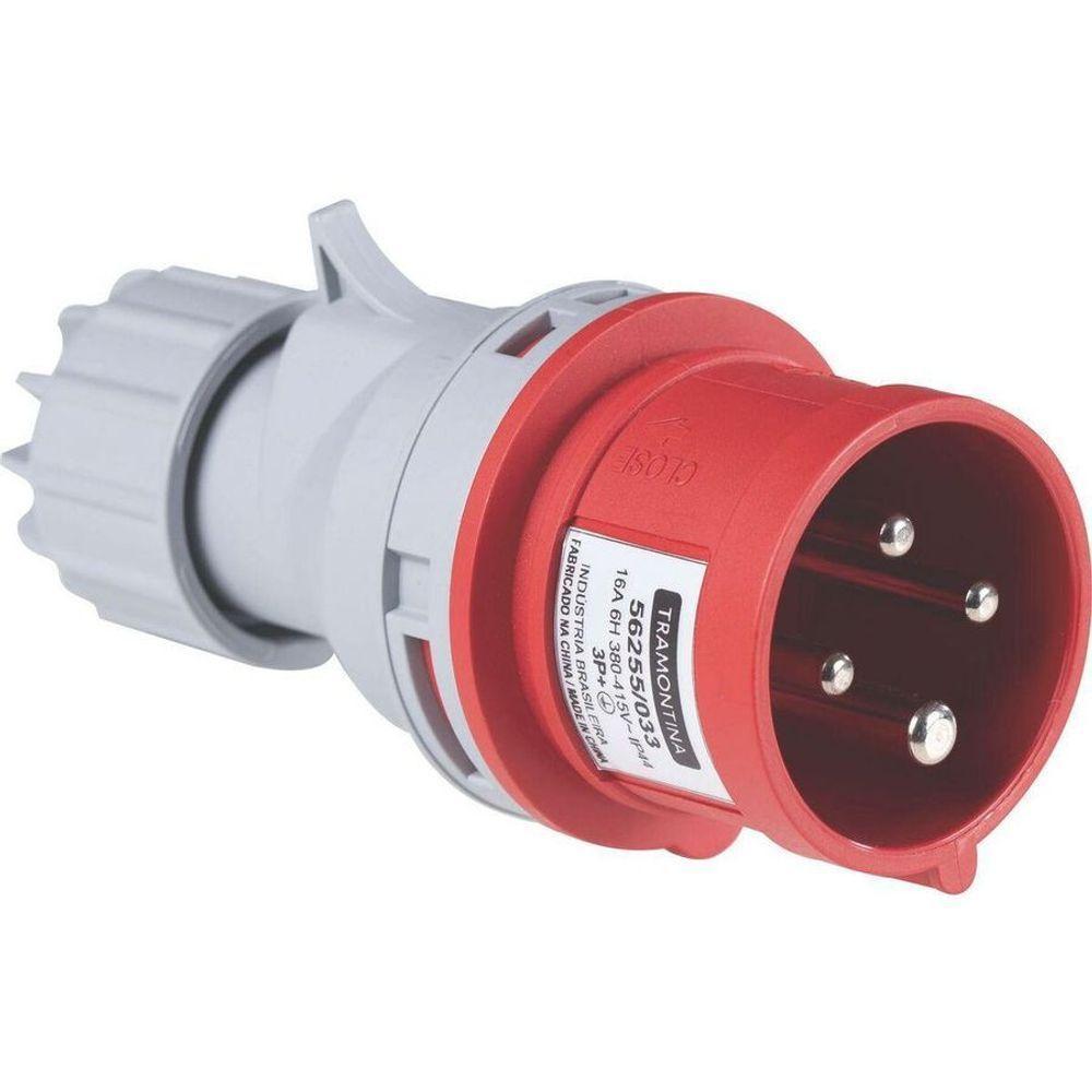 Plugue Móvel Industrial 3p+t 16 A 380-415 Vca 6 H - Tramontina - 1