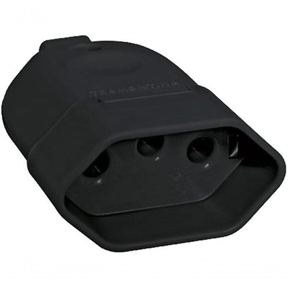 Plugue Fêmea 2p+t 20a 250v Preto - Tramontina - 1