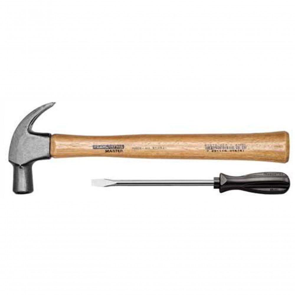 Kit Martelo Unha 25mm E Chave De Fenda 1/8x3 - Tramontina - 1