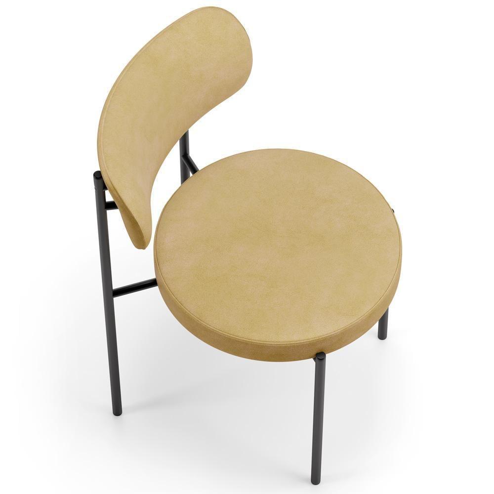 Cadeira Decorativa Estofada Para Sala De Jantar Louise L02 Couríssimo Fendi - Lyam Decor - 2