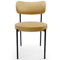 Cadeira Decorativa Estofada Para Sala De Jantar Louise L02 Couríssimo Fendi - Lyam Decor - 6