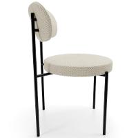 Cadeira Decorativa Estofada Para Sala De Jantar Louise L02 Linho Champagne - Lyam Decor - 2