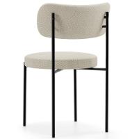 Cadeira Decorativa Estofada Para Sala De Jantar Louise L02 Linho Champagne - Lyam Decor - 7