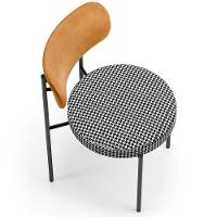 Kit 04 Cadeiras Estofadas Para Sala De Jantar Louise L02 Couríssimo Whisky Pied Poule - Lyam Decor - 2