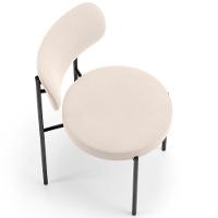 Kit 06 Cadeiras Estofadas Para Sala De Jantar Louise L02 Suede Bege - Lyam Decor - 3