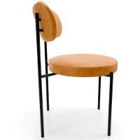 Kit 06 Cadeiras Estofadas Para Sala De Jantar Louise L02 Couríssimo Whisky - Lyam Decor - 2