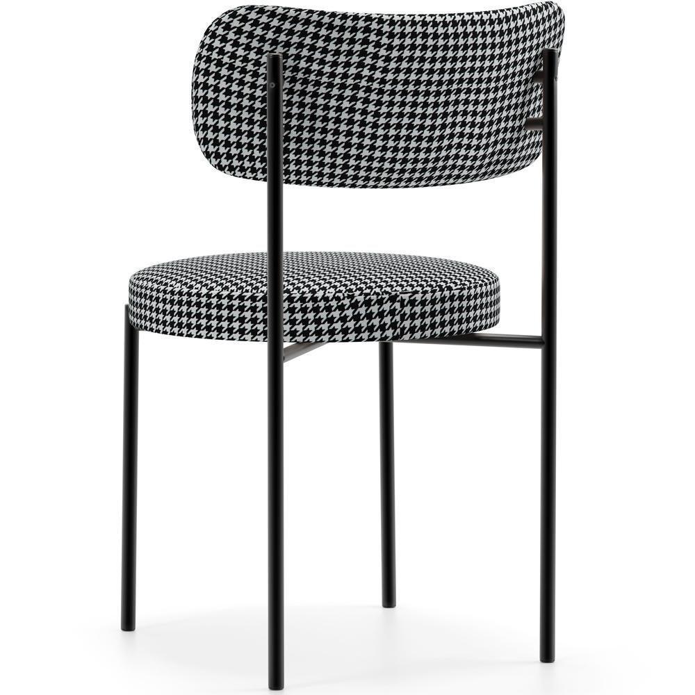 Kit 06 Cadeiras Estofadas Para Sala De Jantar Louise L02 Pied Poule - Lyam Decor - 5