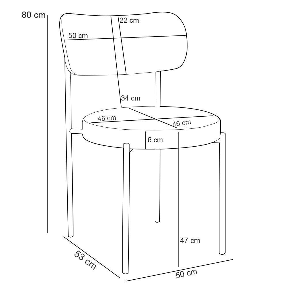 Kit 06 Cadeiras Estofadas Para Sala De Jantar Louise L02 Pied Poule - Lyam Decor - 9