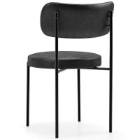 Kit 02 Cadeiras Estofadas Para Sala De Jantar Louise L02 Couríssimo Preto - Lyam Decor - 3