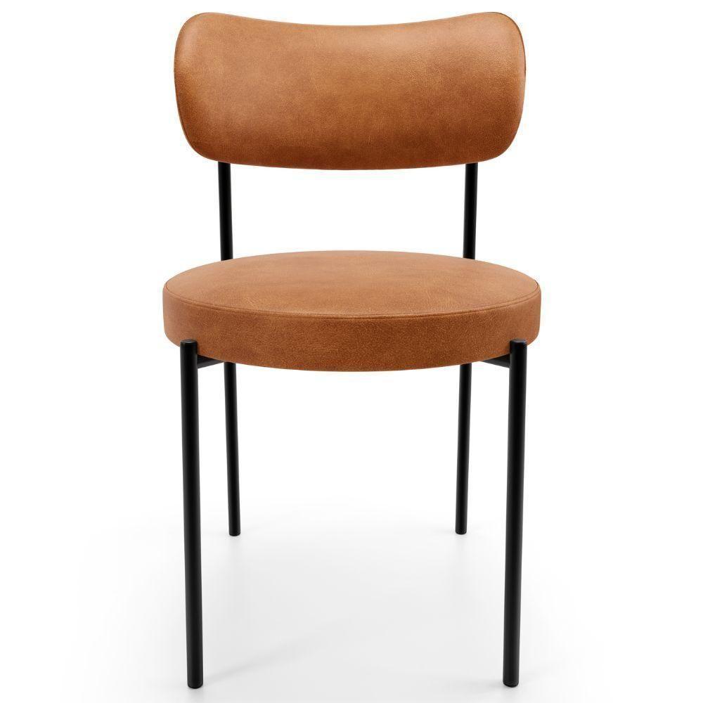 Kit 08 Cadeiras Estofadas Para Sala De Jantar Louise L02 Couríssimo Canela - Lyam Decor - 4