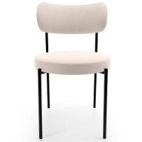 Kit 08 Cadeiras Estofadas Para Sala De Jantar Louise L02 Suede Bege - Lyam Decor - 2