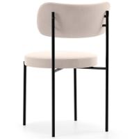 Kit 08 Cadeiras Estofadas Para Sala De Jantar Louise L02 Suede Bege - Lyam Decor - 9