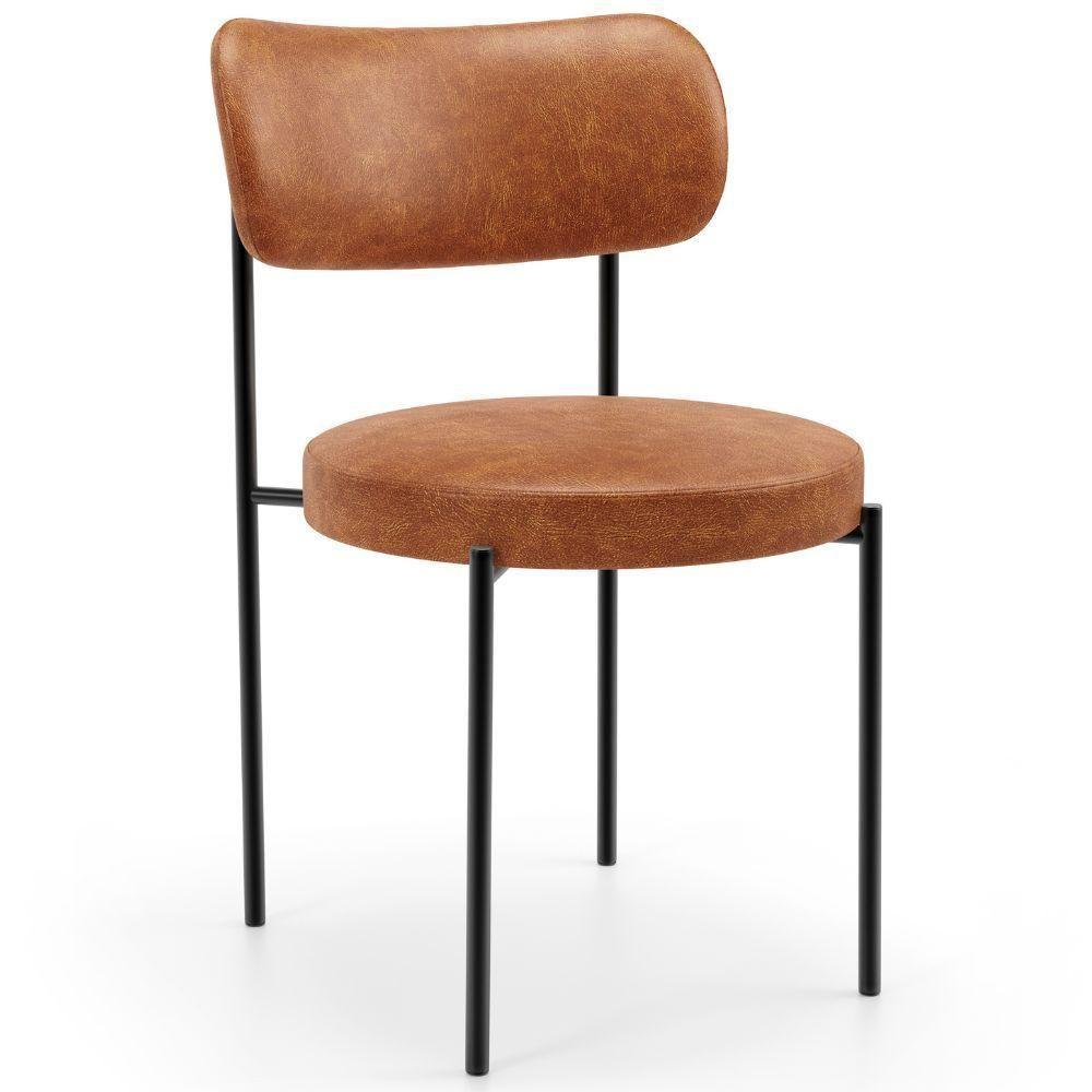 Kit 04 Cadeiras Estofadas Para Sala De Jantar Louise L02 Couríssimo Camel - Lyam Decor - 8