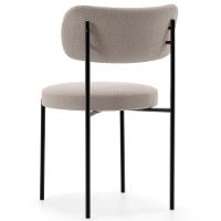 Kit 04 Cadeiras Estofadas Para Sala De Jantar Louise L02 Bouclê Creme - Lyam Decor - 5