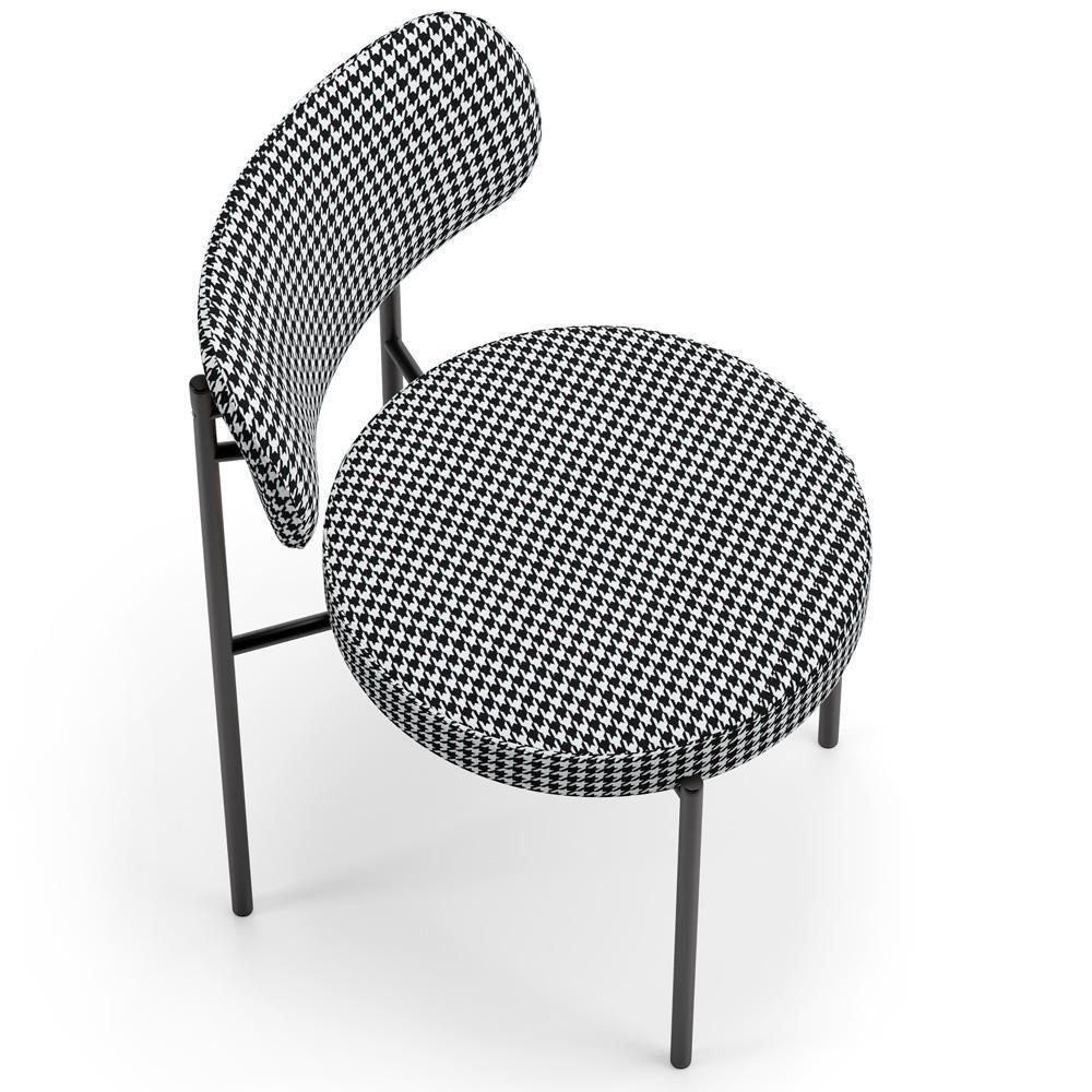 Kit 02 Cadeiras Estofadas Para Sala De Jantar Louise L02 Pied Poule - Lyam Decor - 2