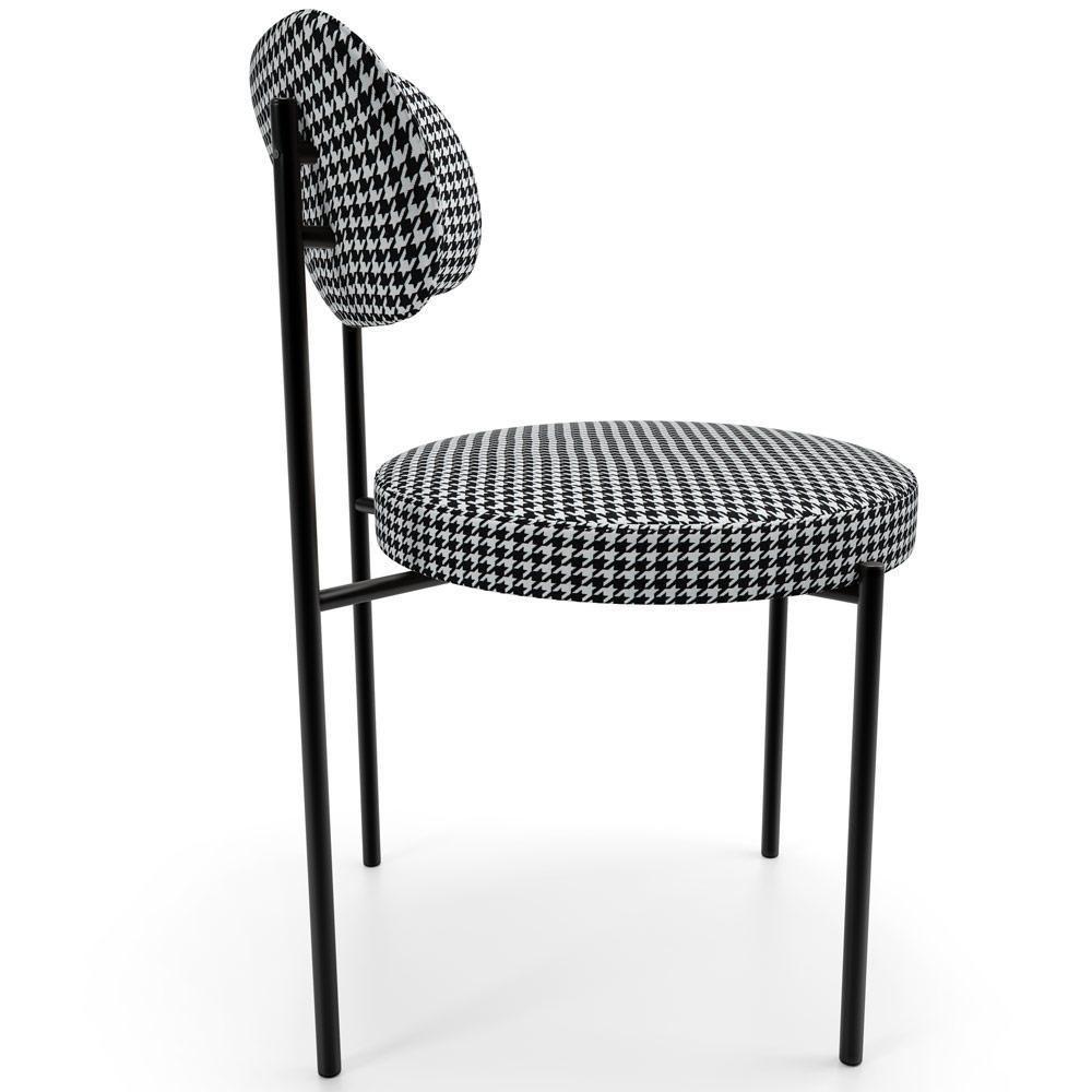 Kit 02 Cadeiras Estofadas Para Sala De Jantar Louise L02 Pied Poule - Lyam Decor - 3