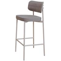 Kit 03 Banquetas Alta Bar Cozinha Sala De Jantar Aço Branco Kaira C01 Linho Cinza - Lyam Decor - 5