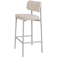 Kit 02 Banquetas Alta Bar Cozinha Sala De Jantar Aço Branco Kaira C01 Linho Palha - Lyam Decor - 5