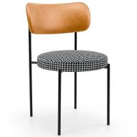 Mesa Para Sala De Jantar Valência Com 06 Cadeiras Sala De Jantar Louise L02 Couríssimo Whisky Pied Poule - Lyam Decor - 7