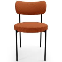 Mesa Para Sala De Jantar Valência Com 06 Cadeiras Sala De Jantar Louise L02 Tecido Terracota - Lyam Decor - 2