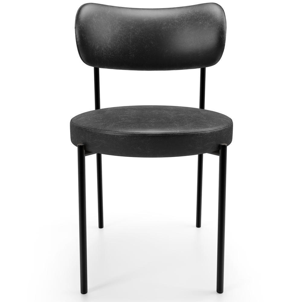 Mesa Para Sala De Jantar Valência Com 06 Cadeiras Sala De Jantar Louise L02 Couríssimo Preto - Lyam Decor - 2