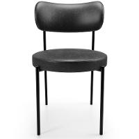 Mesa Para Sala De Jantar Valência Com 06 Cadeiras Sala De Jantar Louise L02 Couríssimo Preto - Lyam Decor - 2