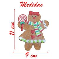 Kit 8 Enfeites Pendente Para árvore De Natal Biscoito Ginger 11cm - 2