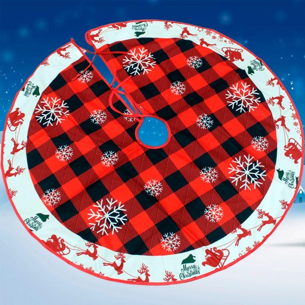 Saia Para árvore Natal Temática Flocos De Neve Natalino 90cm - 4