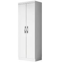 Armário Multiuso Organizador Lavanderia 2 Portas 3 Prateleiras 1,70m New Aramóveis Branco - 1