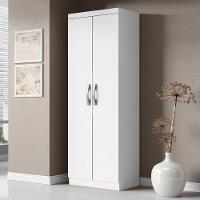 Armário Multiuso Organizador Lavanderia 2 Portas 3 Prateleiras 1,70m New Aramóveis Branco - 5