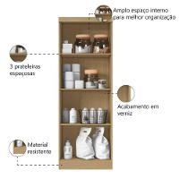 Armário Multiuso Organizador Lavanderia 2 Portas 3 Prateleiras 1,70m New Aramóveis Atacama - 3